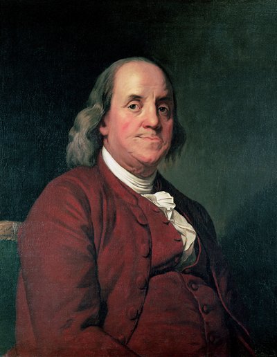 Benjamin Franklin, 1782 von Joseph Wright of Derby